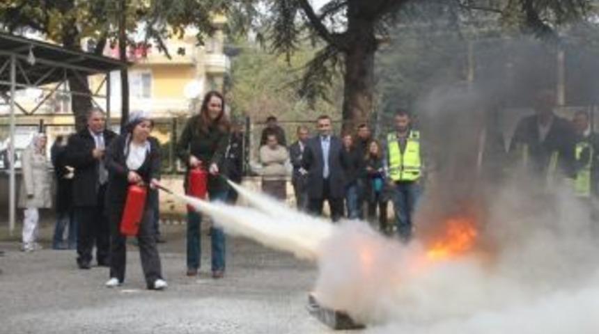 Tarım M&uuml;d&uuml;rl&uuml;ğ&uuml;nde Yangın Tatbikatı Yapıldı