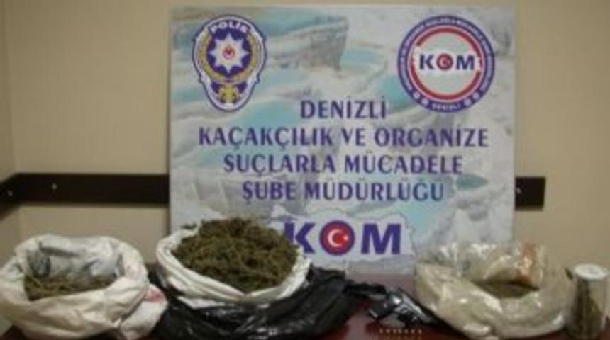 Denizli&rsquo;de &Uuml;&ccedil; Kilo 570 Gram Esrar Ele Ge&ccedil;irildi
