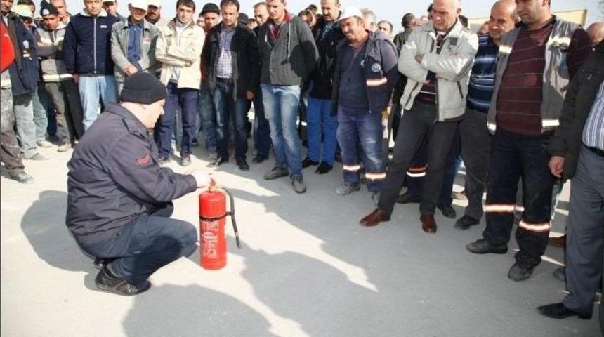 Belediye Personeline Yangın Eğitimi