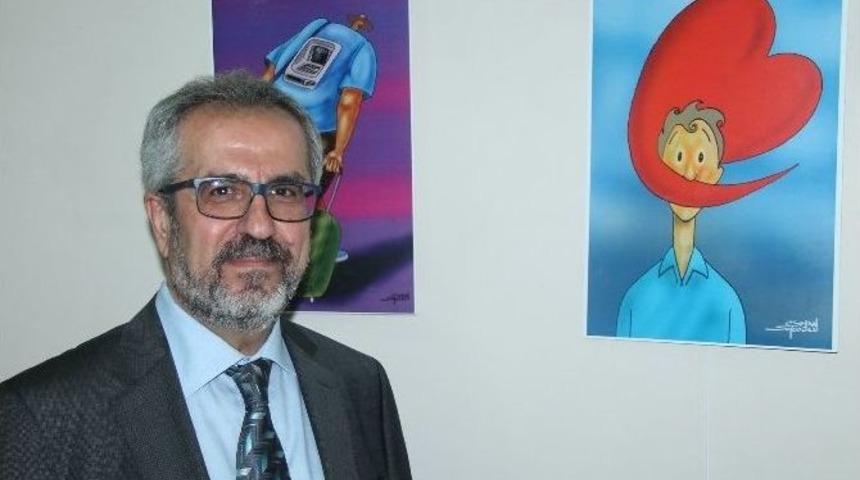 Karikat&uuml;rist Suroğlu, 27&rsquo;inci Sergisini Elazığ&rsquo;da A&ccedil;tı