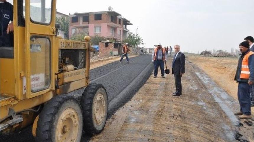 Başkan Kayda Asfalt &Ccedil;alışmalarını Yerinde İnceledi