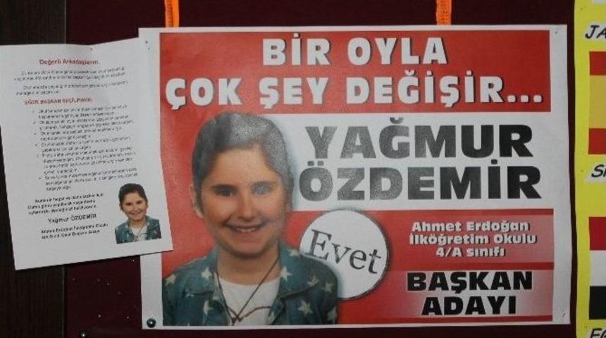 Cumhurbaşkanlığı Se&ccedil;imlerini Aratmayan Okul Başkanlığı Se&ccedil;imi