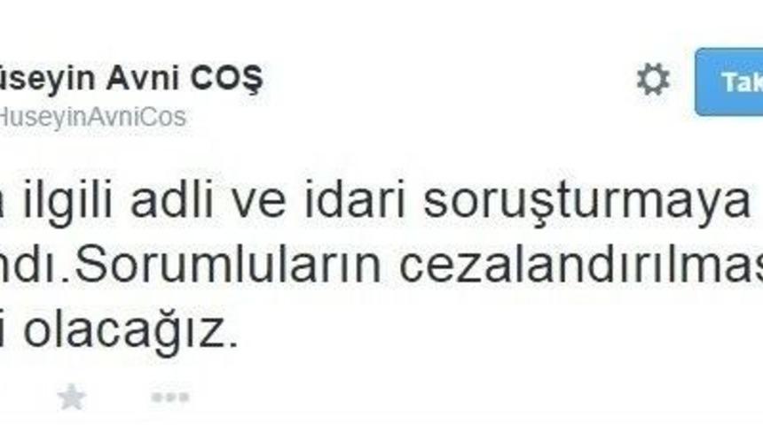 Sakarya Valis&iacute; H&uuml;seyin Avni Coş: &ldquo;sorumlular Cezalandırılacak&rdquo;