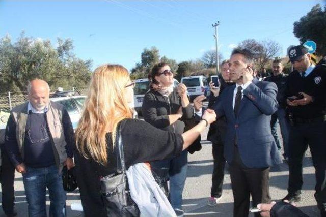 SANTRALE TÜRBİN TAŞIYAN TIR'LARIN YOLUNU KAPATTILAR