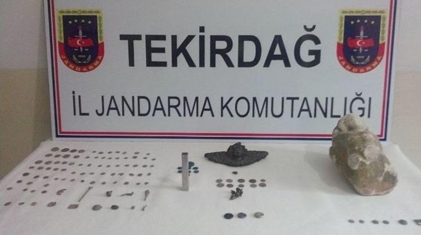 Jandarmadan Tarihi Eser Ka&ccedil;ak&ccedil;ılarına Baskın