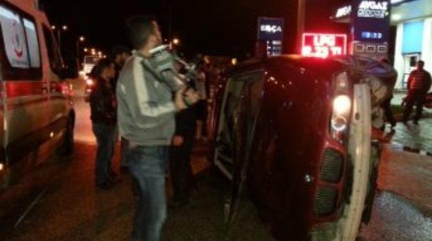 Otomobil Takla Atarak Durabildi