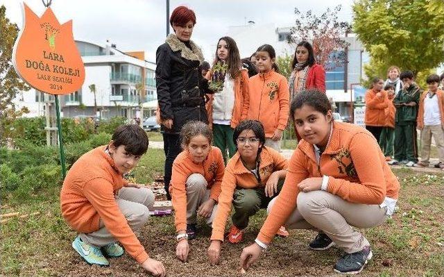 Öğrencilerden Muratpaşa’nın Parklarına Bitki Dikimi