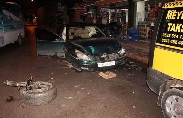 Bafra’da Maddi Hasarlı Kaza