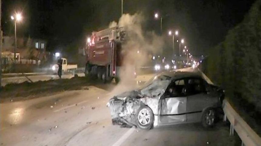 Yangına Giden İtfaiye Kaza Yaptı