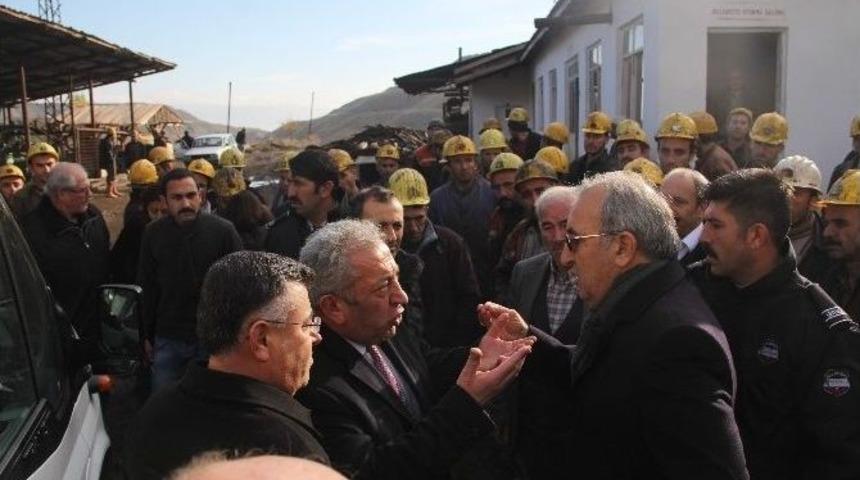 Maden Sahibi Ve Chp&rsquo;liler Arasında Kapatma Gerginliği