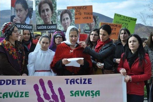 Tunceli&rsquo;de Kadınlar &ldquo;şiddete Hayır&rdquo; Dedi 1