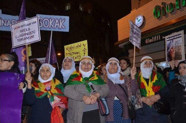 Beyoğlu’nda Kadına Yönelik Şiddet Protestosu