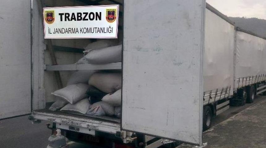 Trabzon’da 2 Tır Dolusu 20 Ton Kaçak Çay Ele Geçirildi