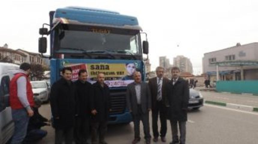 Suriye&rsquo;ye Yardım Tırları Dualarla G&ouml;nderildi