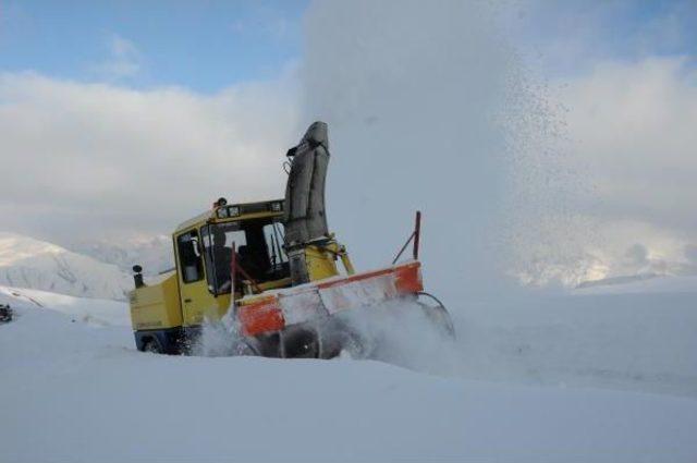 Van ve hakkari'de kar yolları kapattı (2)