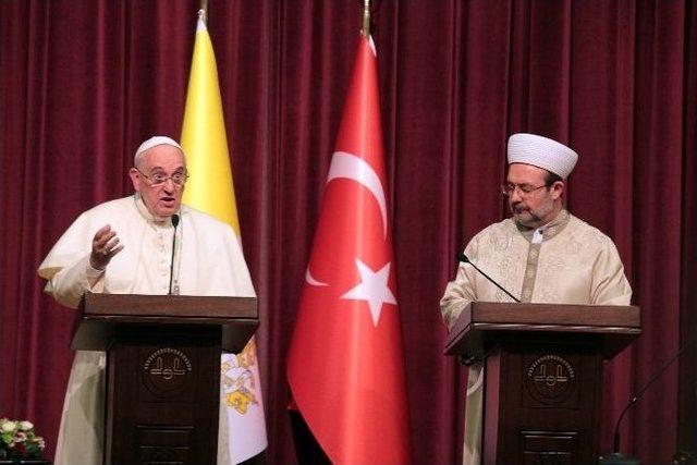 Diyanet İşleri Başkanı Görmez-papa Francis Ortak Basın Toplantısı…(1)