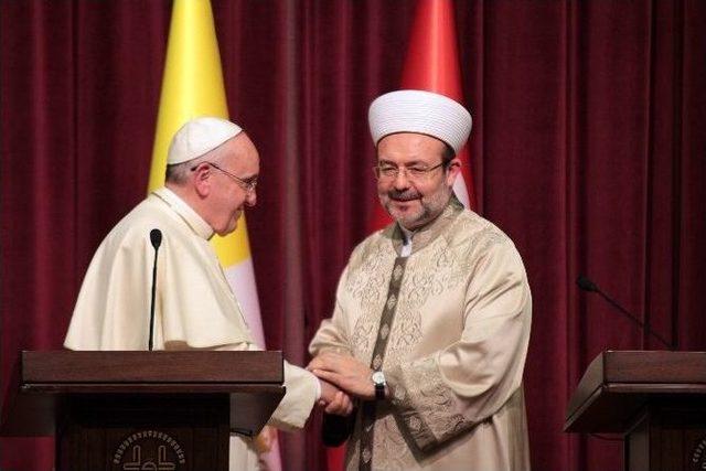 Diyanet İşleri Başkanı Görmez-papa Francis Ortak Basın Toplantısı…(1)