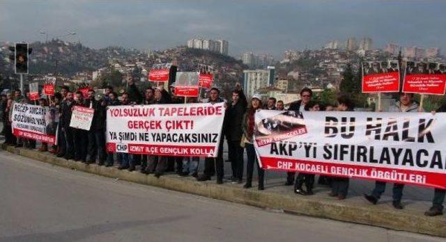Chp li gen&ccedil;lerden yolsuzluk soruşturmasına yayın yasağı protestosu 1
