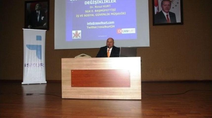 B&uuml;y&uuml;kşehir&rsquo;de &rsquo;sosyal G&uuml;venlik Yasası&rsquo; Anlatıldı
