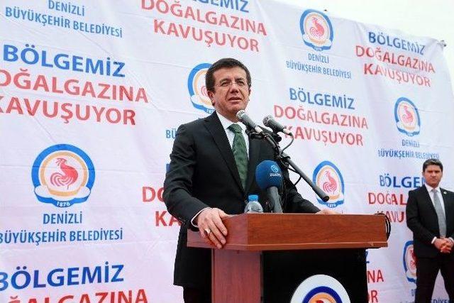 Bakan Zeybekci, Doğalgaz Temel Atma Törenine Katıldı