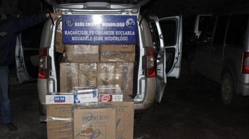 Kars&rsquo;ta Ka&ccedil;ak Sigara Yakalandı