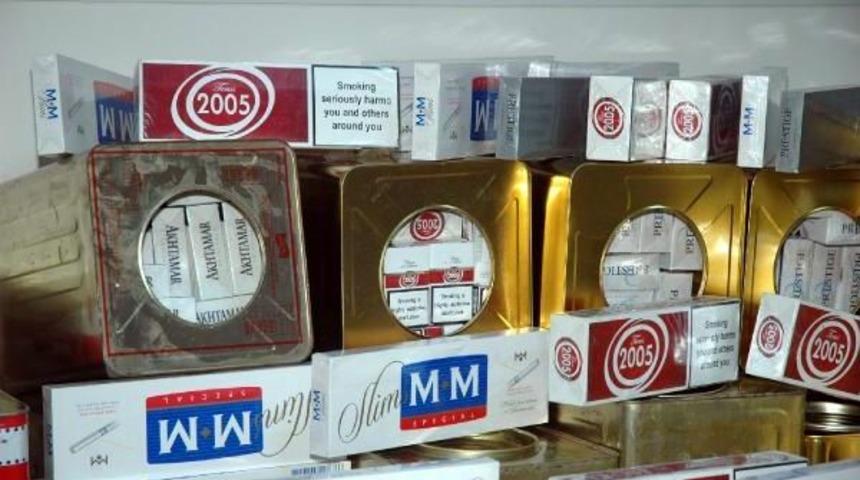 Peynir tenekesi i&ccedil;inden ka&ccedil;ak sigara &ccedil;ıktı