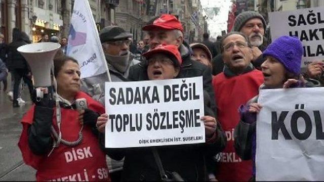 Emekli-sen üyelerinden protesto yürüyüşü