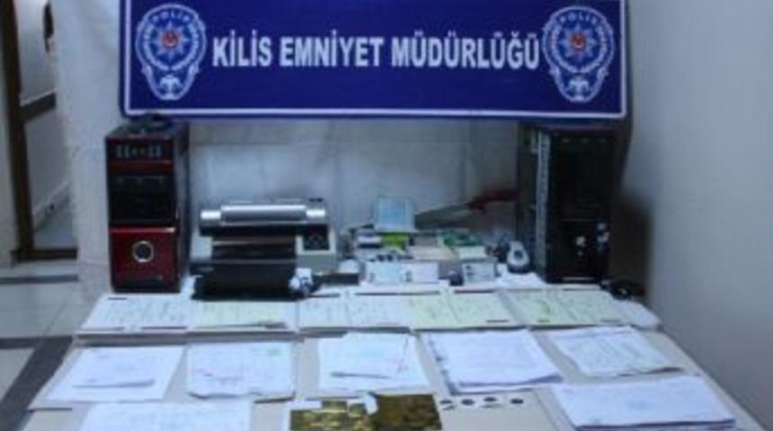 Kilis'te sahtecilik operasyonunda 6 suriyeli'ye g&ouml;zaltı