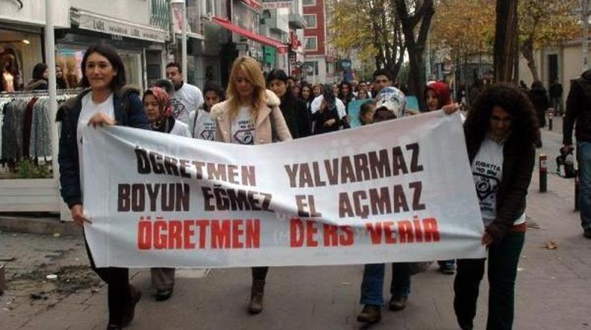 Atamalari  Yapilmayan &Ouml;ğretmenler Eylem Yapti