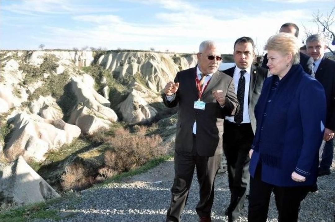 Litvanya Cumhurbaşkanı Graybauskaite Kapadokya B&ouml;lgesini Gezdi