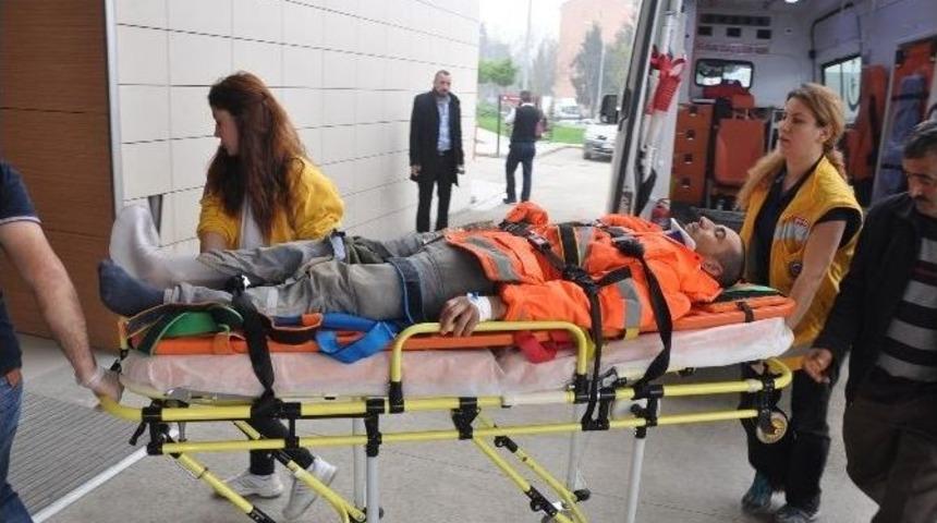 İnşaattan D&uuml;şen İş&ccedil;inin Bacakları Kırıldı