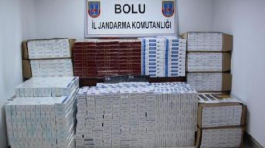 Bolu'da 15 Bin 920 Paket Ka&ccedil;ak Sigara Ele Ge&ccedil;irildi