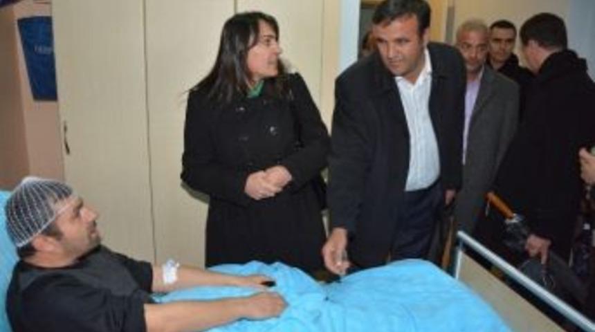 Eş Başkan Hatipoğlu&rsquo;dan Yaralı Gazeteciye Ziyaret