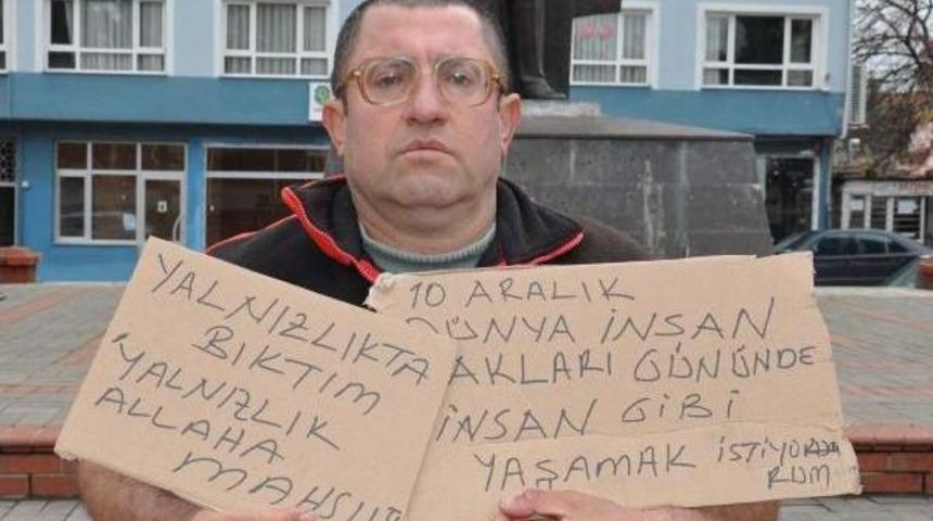 Engelliden Tek Kişilik 'evlenmek İstiyorum' Eylemi