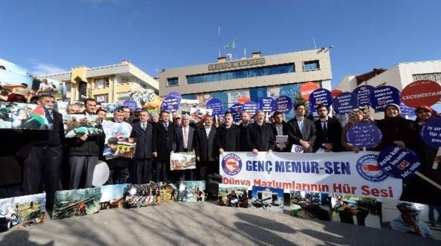 Gen&ccedil; Memur-sen&rsquo;den Bm &Ouml;n&uuml;nde Protesto Eylemi