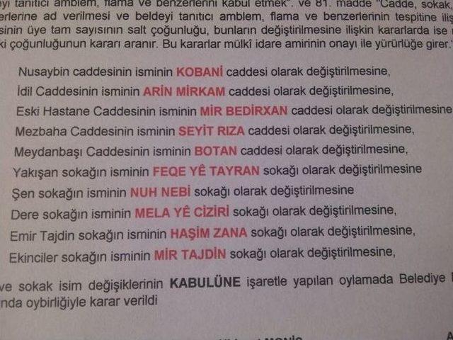 Cizre’de Bazı Cadde Ve Sokakların İsimleri Değiştirildi