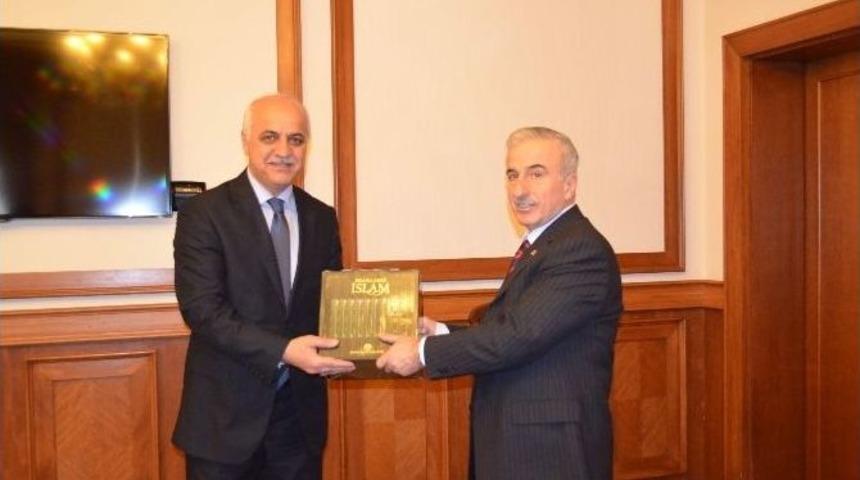 M&uuml;ft&uuml;ler, Vali S&uuml;leyman Kam&ccedil;ı&rsquo;yı Ziyaret Etti