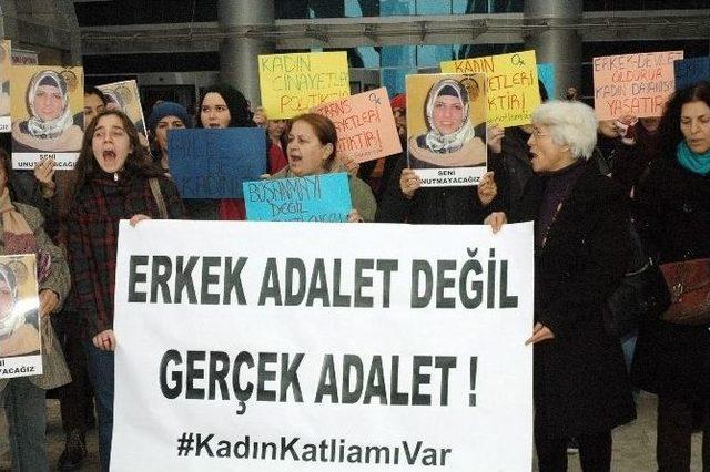 Ebru Bilik Davası Öncesi Kadınlardan Protesto