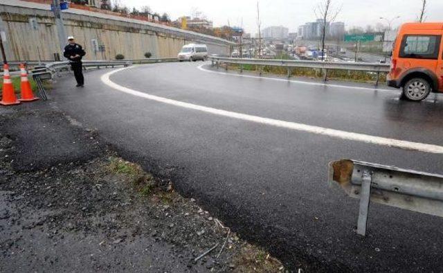Virajı Alamayan S&uuml;r&uuml;c&uuml;, A&ccedil;ık Bariyerden Tem Yoluna D&uuml;şt&uuml; 2