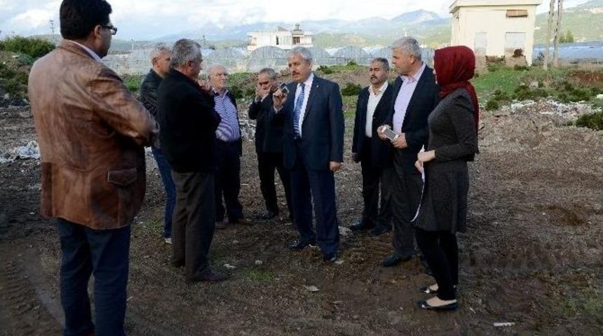 Başkan &Ccedil;etinkaya, Mavikent&rsquo;te Yapılacak Cami Yerinde İnceleme Yaptı