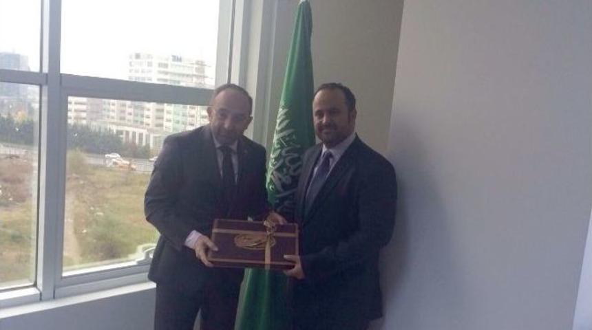 Başkan &Uuml;z&uuml;lmez, Suudi Arabistan Ticaret Ateşesini Ziyaret Etti