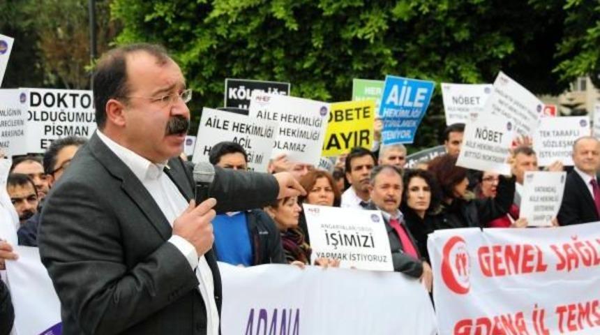 Adana'da Aile Hekimleri 1 G&uuml;nl&uuml;k İş Bıraktı