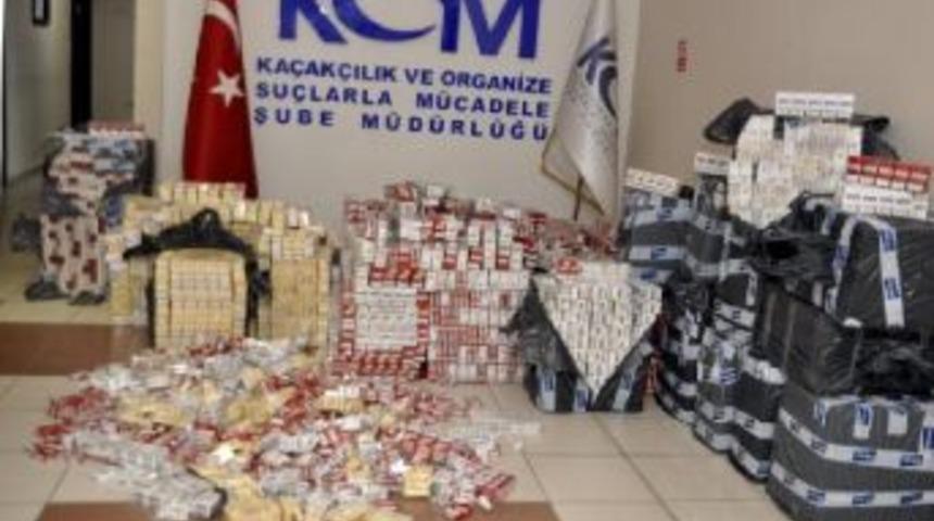 Samsun'da 28 Bin 150 Paket Ka&ccedil;ak Sigara Ele Ge&ccedil;irildi