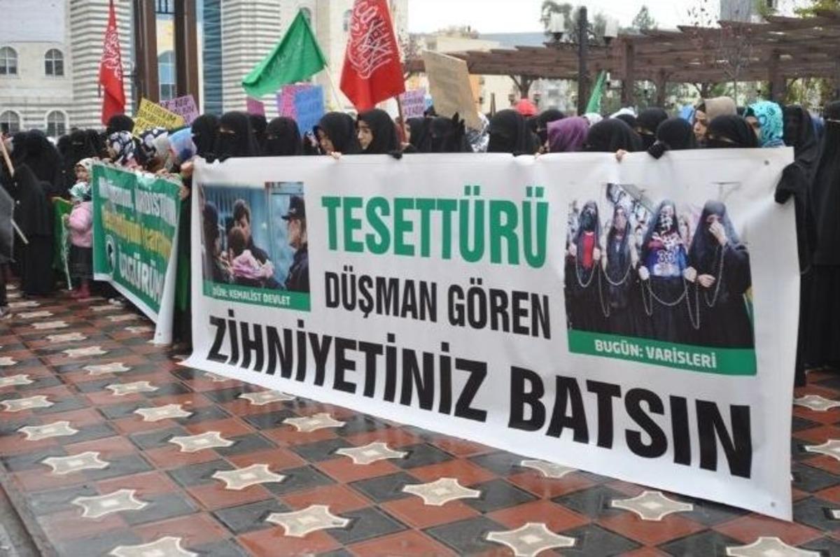 Zincire Vurulmuş &Ccedil;arşaflı Kadın Eylemi Cizre&rsquo;de Protesto Edildi