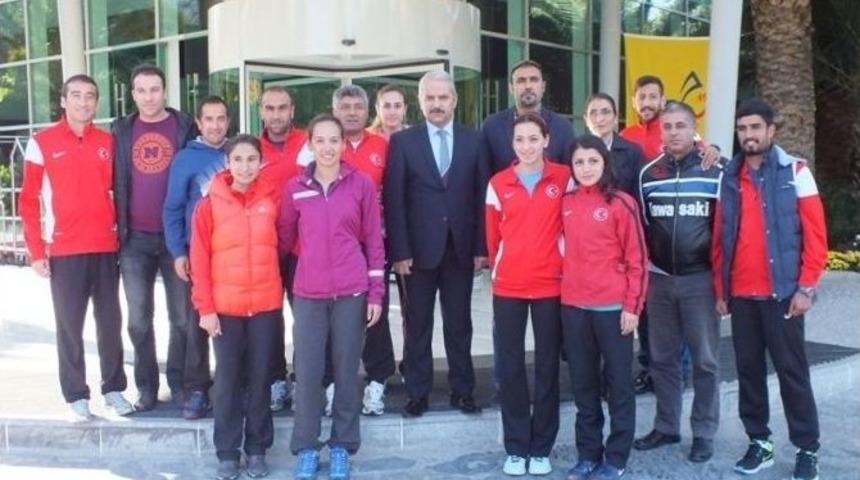 Kaymakam Aksoy&rsquo;dan Atletizm Milli Takım Kampına Ziyaret