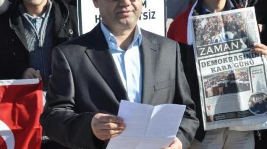 Uşak Adliyesi &Ouml;n&uuml;nde 14 Aralık Operasyonu Protestosu