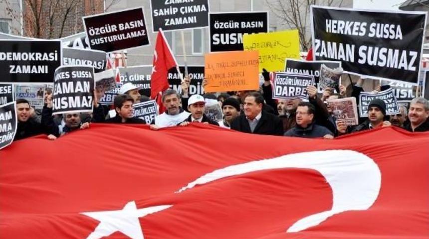 Isparta'da T&uuml;rk Bayraklı '14 Aralık' Protestosu