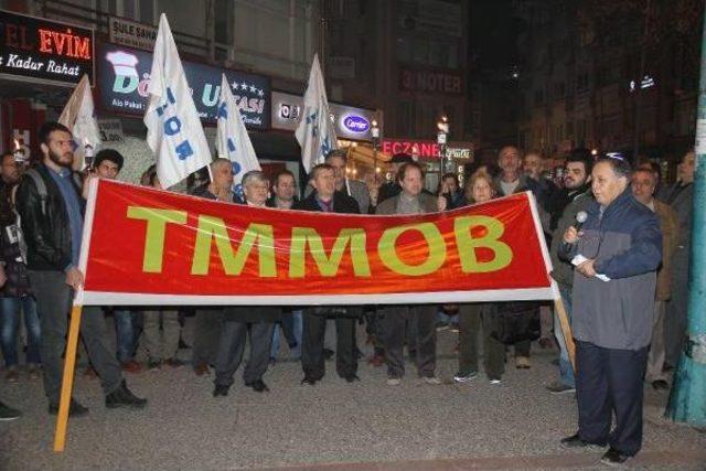 Balıkesir Tmmob'dan Meşaleli 'torba Yasa' Eylemi