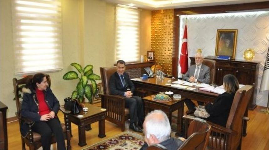 Rekt&ouml;r Ağırak&ccedil;a, Dbp Heyetini Kabul Etti