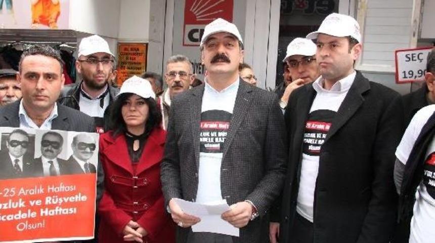 Amasya'da Chp'lilerden '17 Aralık' Eylemi